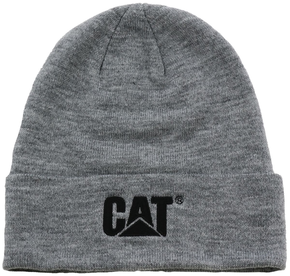 cat_footwear_trademark_cuff_beanie_grey.jpg Cat Footwear Trademark Cuff Beanie Grey - Image 1