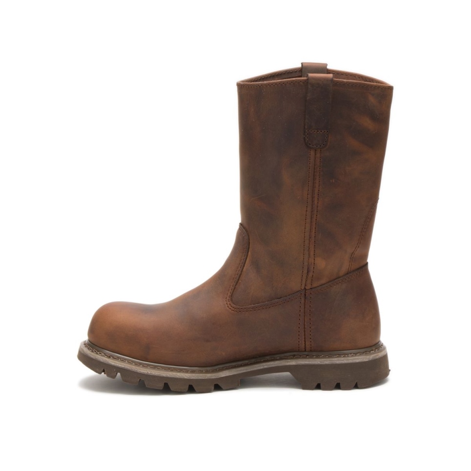 Cat Footwear Women's Revolver Steel Toe Work Boot Dark Beige - Image 4