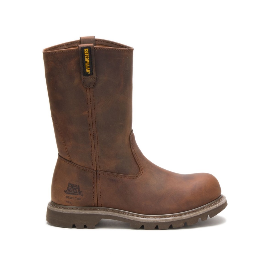 Cat Footwear Women's Revolver Steel Toe Work Boot Dark Beige - Image 1
