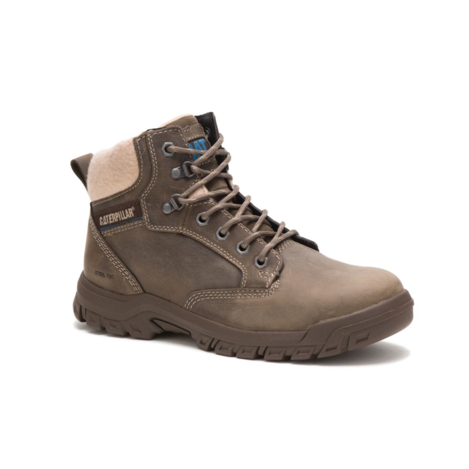 Cat Footwear Women's Tess Steel Toe Work Boot Dark Gull Grey - Image 3