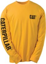 Cat Footwear Yellow Men's Trademark Banner Long Sleeve Tee - Image 2