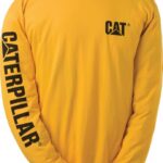 Cat Footwear Yellow Men's Trademark Banner Long Sleeve Tee