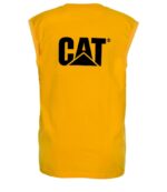 Cat Footwear Yellow Men's Trademark Sleeveless Pocket Tee - Image 3