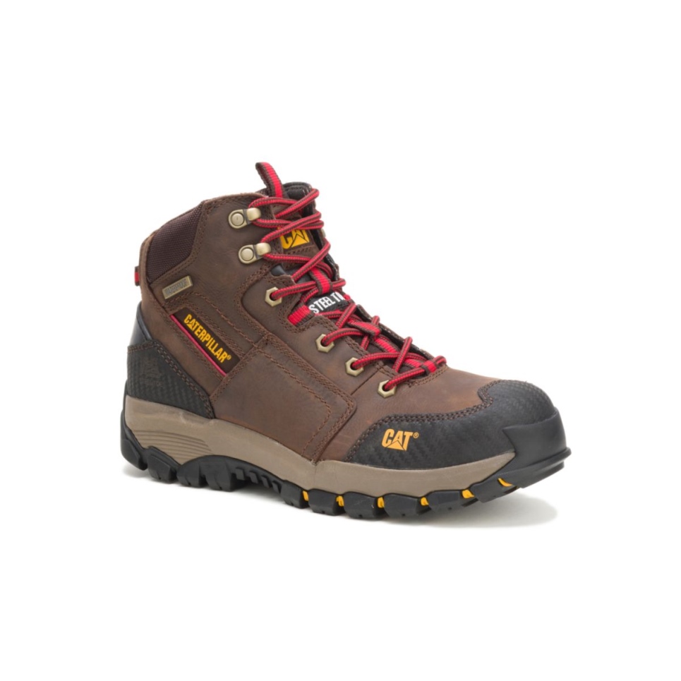 Clay Men's Navigator Mid Waterproof Steel Toe Work Boot Cat Footwear - Image 3