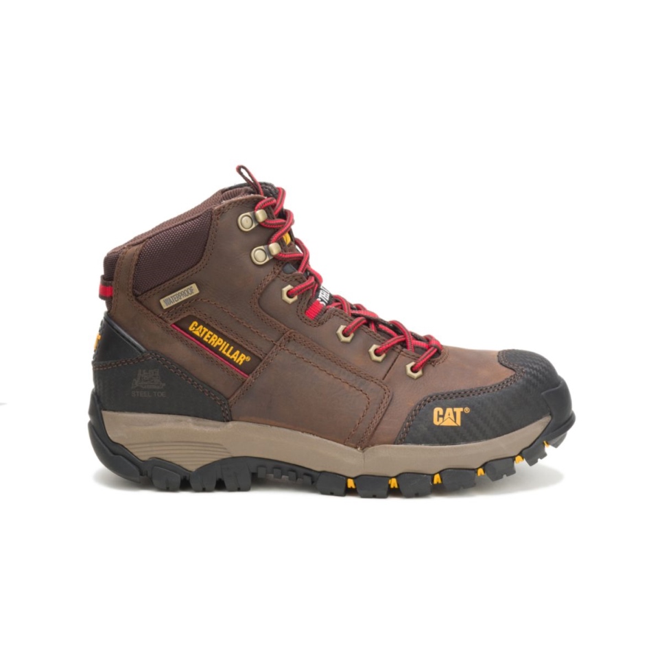 clay_mens_navigator_mid_waterproof_steel_toe_work_boot_cat_footwear.jpg Clay Men's Navigator Mid Waterproof Steel Toe Work Boot Cat Footwear - Image 1