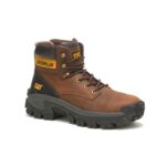 Dark Brown Men's Invader Hi Steel Toe Work Boot Cat Footwear - Image 3