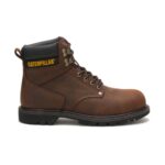 Dark Brown Men's Second Shift Steel Toe Work Boot Cat Footwear - Image 2