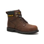 Dark Brown Men's Second Shift Steel Toe Work Boot Cat Footwear - Image 4