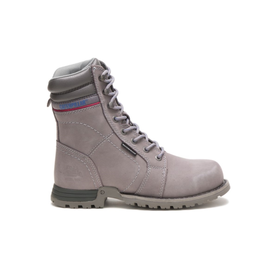 Frost Grey Women's Echo Waterproof Steel Toe Work Boot Cat Footwear - Image 1