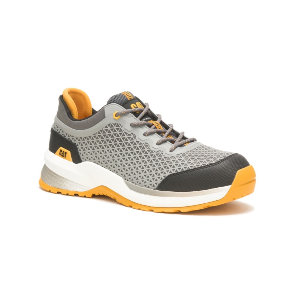Medium Charcoal-Paloma Men's Streamline 2.0 Composite Toe Work Shoe Cat Footwear - Image 4