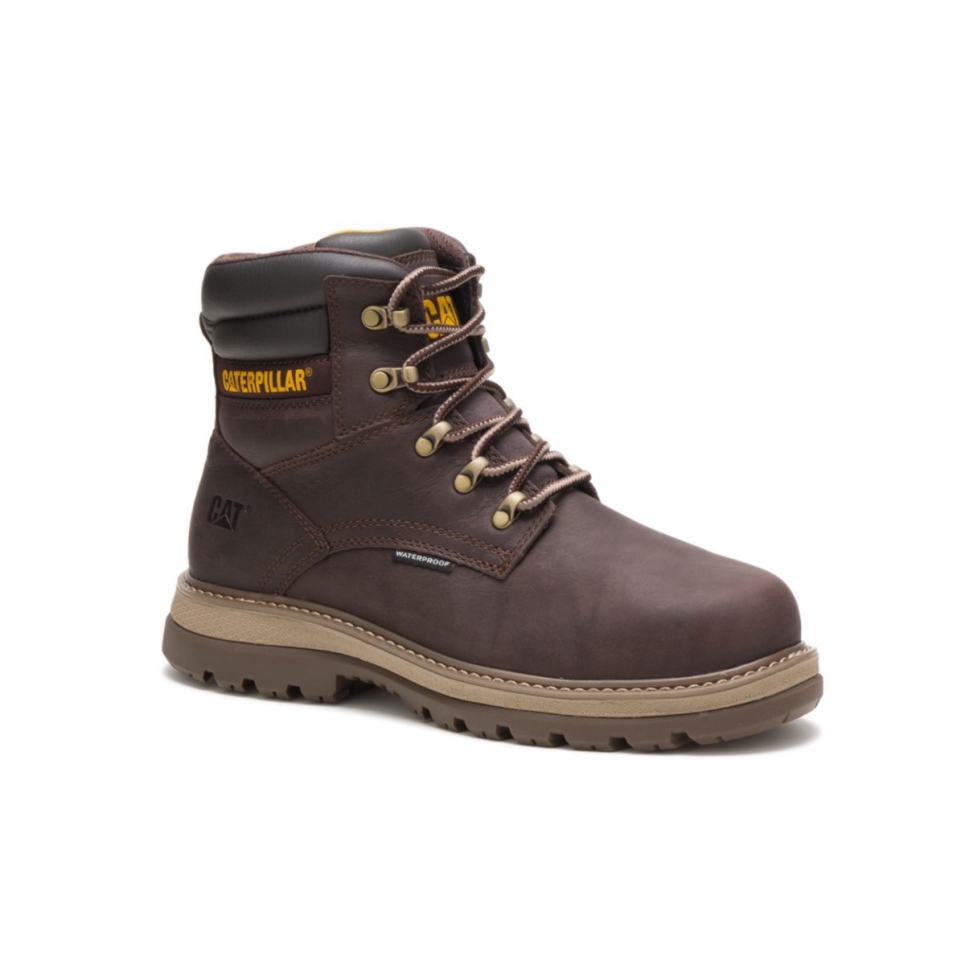 Mulch Men's Fairbanks 6' Waterproof Steel Toe Work Boot Cat Footwear - Image 3