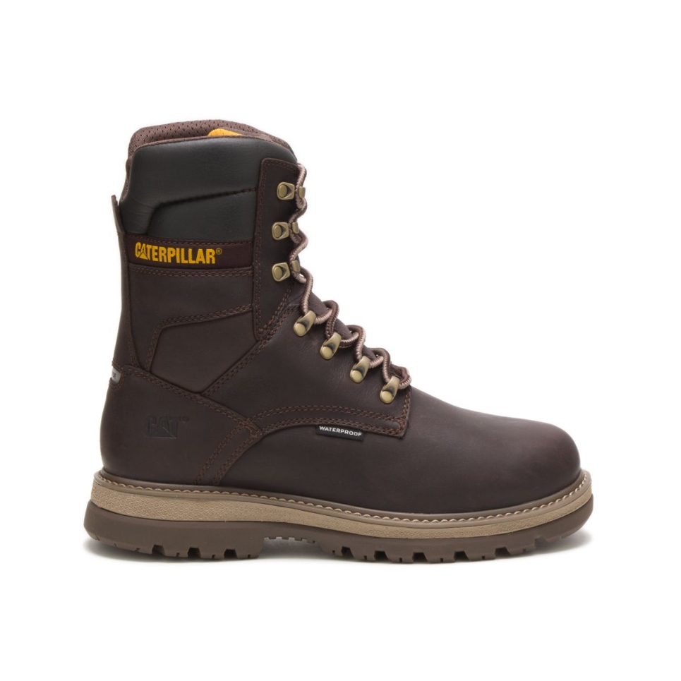 Mulch Men's Fairbanks 8' Waterproof TX Steel Toe Work Boot Cat Footwear - Image 2