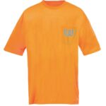 Orange Men's Hi-Vis Trademark Pocket Tee Cat Footwear