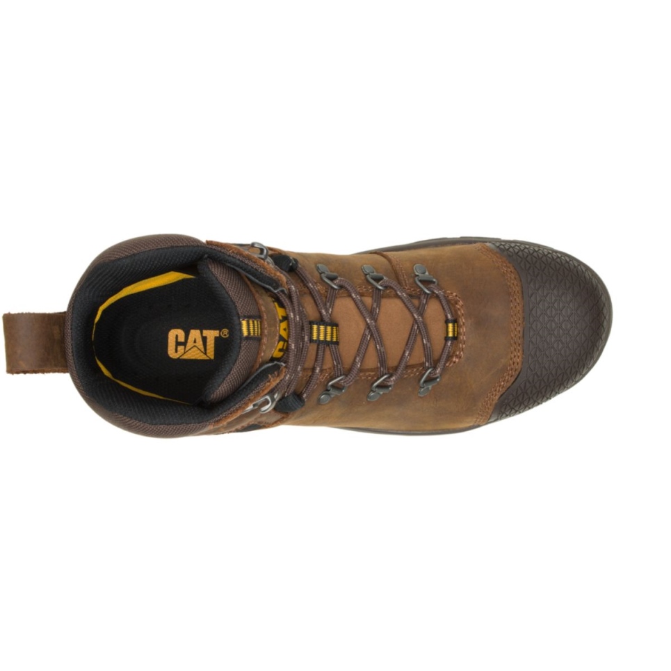 Real Brown Men's Accomplice X Waterproof Steel Toe Work Boot Cat Footwear - Image 7