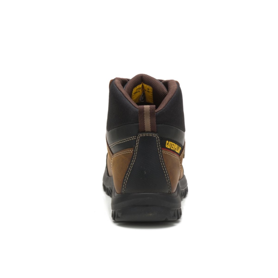 Real Brown Men's Threshold Waterproof Steel Toe Work Boot Cat Footwear - Image 6