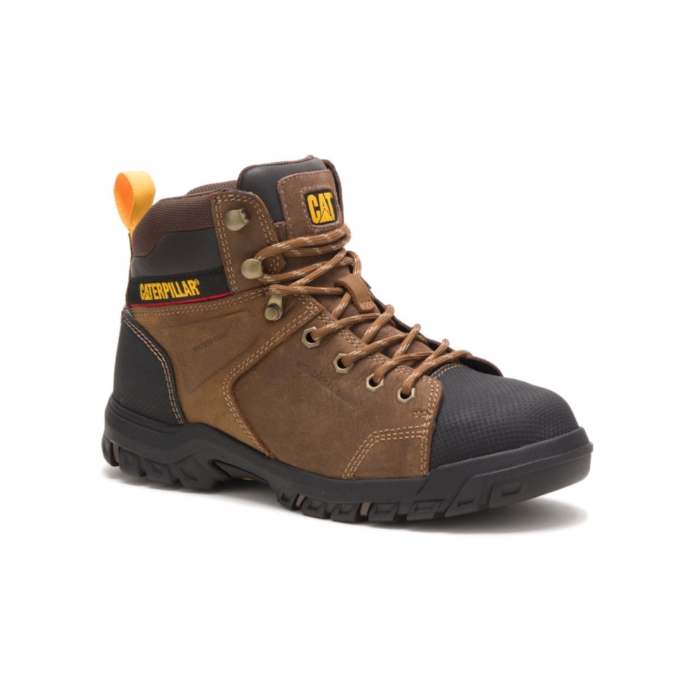 Real Brown Women's Wellspring Guard Steel Toe Work Boot Cat Footwear - Image 3