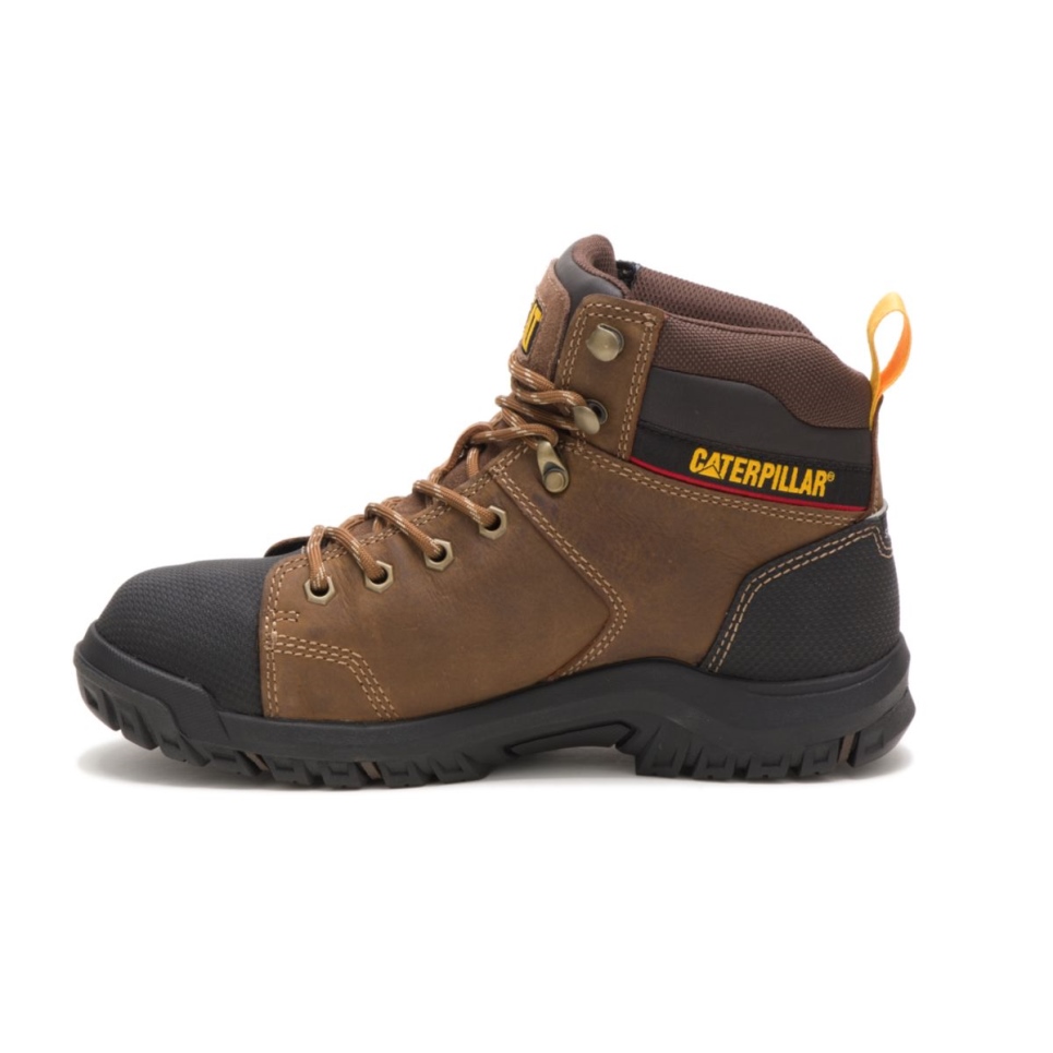 Real Brown Women's Wellspring Guard Steel Toe Work Boot Cat Footwear - Image 4