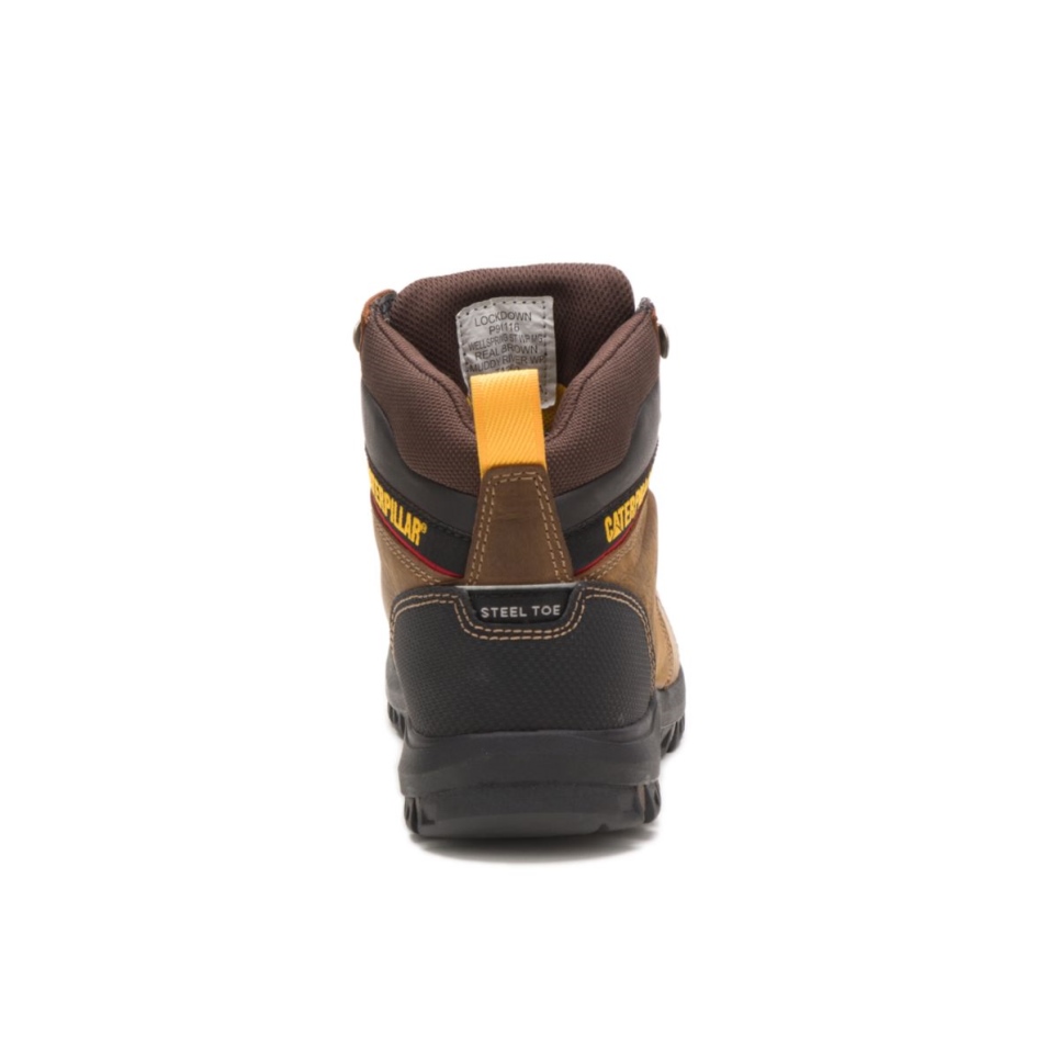 Real Brown Women's Wellspring Guard Steel Toe Work Boot Cat Footwear - Image 5