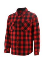 Red Men's Buffalo Check Heavyweight Shirt Cat Footwear - Image 2