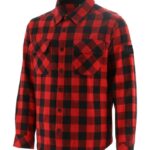 Red Men's Buffalo Check Heavyweight Shirt Cat Footwear