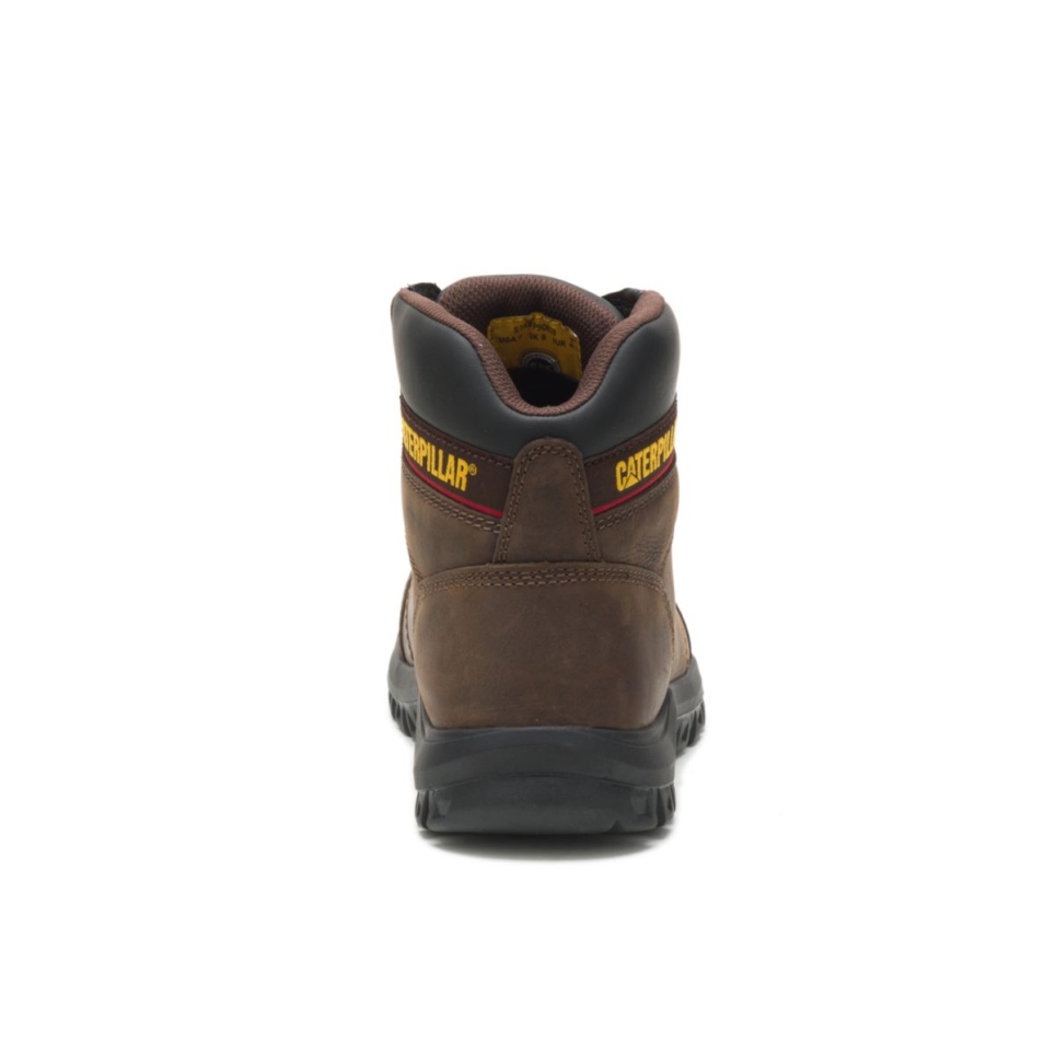 Seal Brown Men's Outline Steel Toe Work Boot Cat Footwear - Image 6